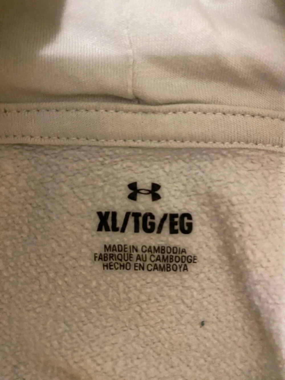 Under Armour Rival Fleece Hoodie Mens XL Tan Camo Logo Pullover Sweatshirt